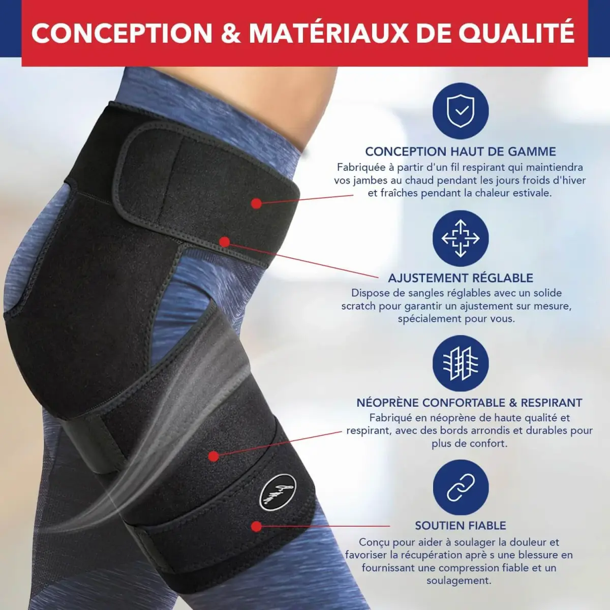 Ceinture de hanche – Soulagement Ciblé des Douleurs à la Hanche & Sciatique